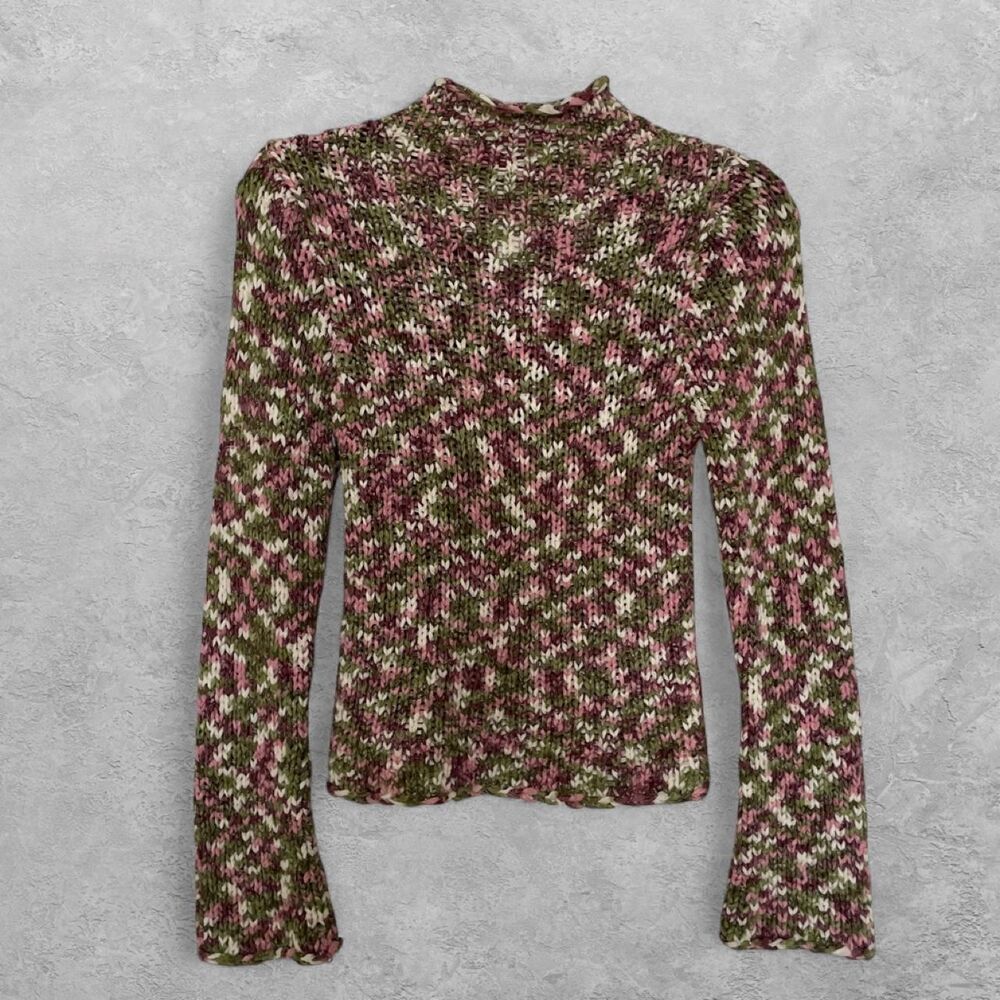 GUESS Jeans Chunky Knit Sweater Youth L / Women's S 90s Y2K Bell Sleeve